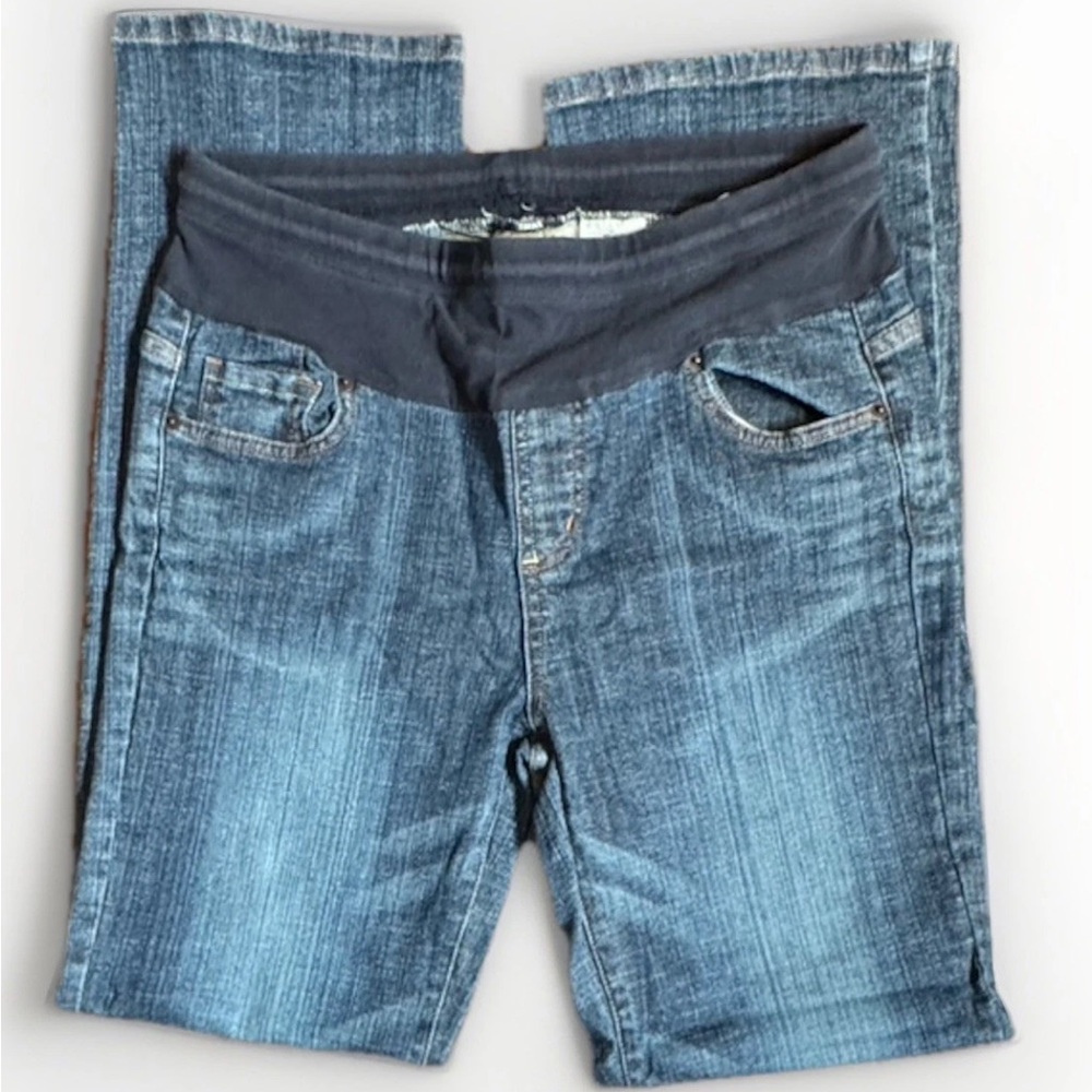 (M) MATERNITY AMERICAN STAR Original Dark Blue Jersey Waist w/ Drawstring Jeans